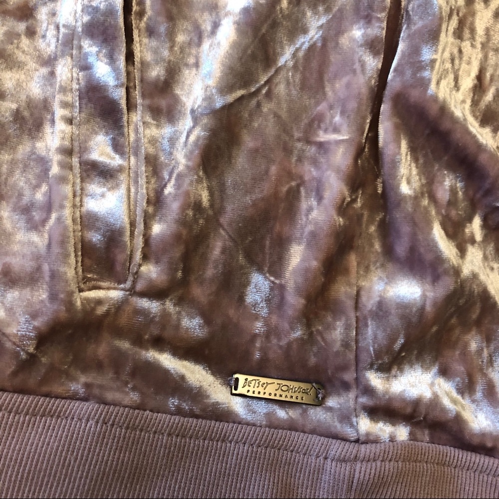 Betsy Johnson Velvet Funnel Neck Pullover - Picture 7 of 9